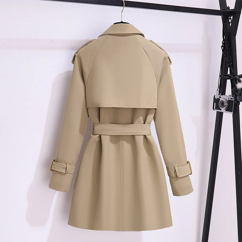 abrigos casuales holgados de estilo británico,  coreano para mujer