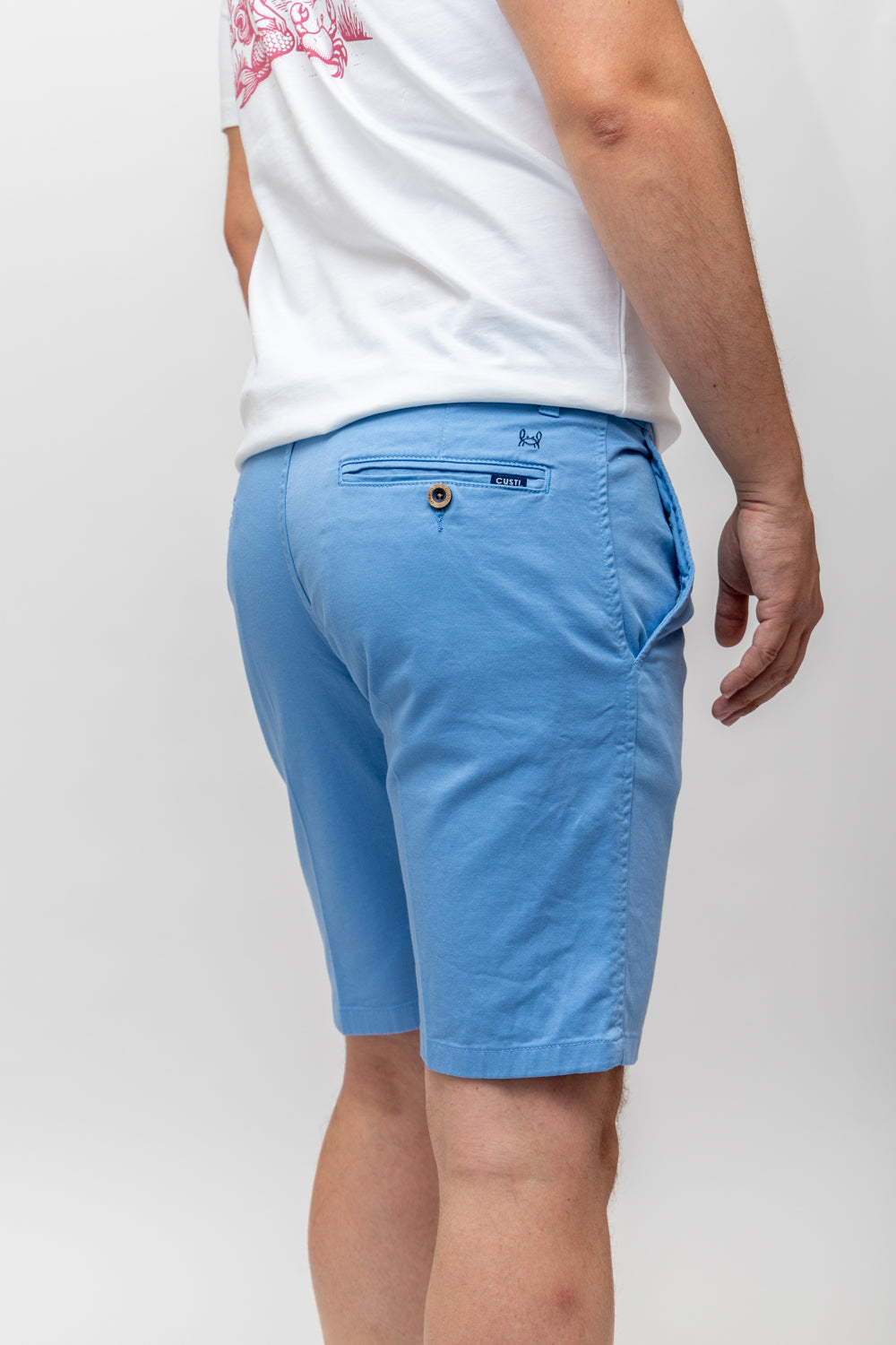 BERMUDA ELASTICA AZUL