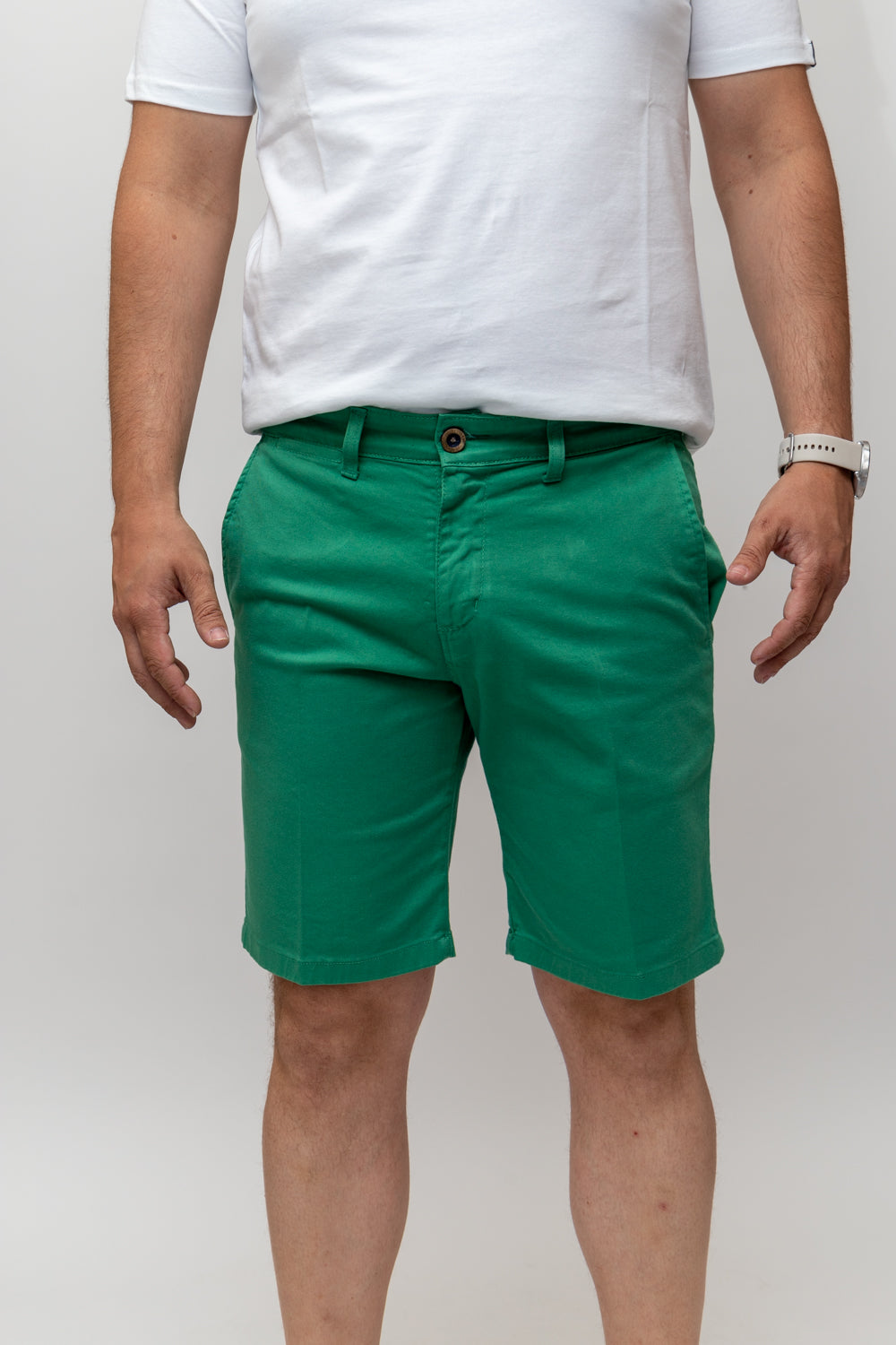 Bermuda Hombre Elástica Verde
